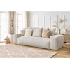 Image de Canapé droit fixe 3 places VOLTAIRE velours côtelé beige BOBOCHIC