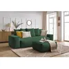 Image de Canapé droit convertible coffre VOLTAIRE avec pouf vert BOBOCHIC 4 places