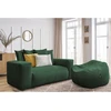 Image de Canapé droit fixe 2 places VOLTAIRE avec pouf vert BOBOCHIC