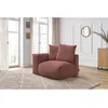 Image de Chauffeuse 1 place avec accoudoir pour canapé modulable VOLTAIRE rose angle gauche BOBOCHIC 1 places