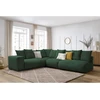Image de Canapé d'angle fixe modulable VOLTAIRE avec 2 chauffeuses 2 places, 1 angle et 1 chauffeuse 1 place vert angle gauche BOBOCHIC 6 places