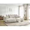 Image de Canapé droit fixe 4 places VOLTAIRE assise profonde beige BOBOCHIC