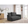 Image de Chauffeuse 2 places avec accoudoir pour canapé modulable VOLTAIRE gris foncé angle droit BOBOCHIC 2 places