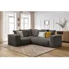 Image de Canapé d'angle fixe modulable VOLTAIRE avec 1 chauffeuse 2 places, 1 angle et 1 chauffeuse 1 place taupe angle gauche BOBOCHIC 4 places