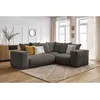Image de Canapé d'angle fixe modulable VOLTAIRE avec 1 chauffeuse 2 places, 1 angle et 1 chauffeuse 1 place taupe angle droit BOBOCHIC 4 places