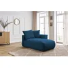 Image de Méridienne avec accoudoir pour canapé modulable VOLTAIRE bleu foncé angle droit BOBOCHIC 1 places