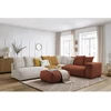 Image de Canapé d'angle fixe modulable VOLTAIRE avec 2 chauffeuses 2 places, 1 angle, 1 chauffeuse 1 place et 1 pouf multicolore angle droit BOBOCHIC 7 places