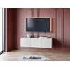 Image de Meuble TV suspendu 3 portes 140 cm LECCE effet travertin BOBOCHIC