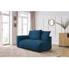 Image de Chauffeuse 2 places avec accoudoir pour canapé modulable VOLTAIRE bleu foncé angle gauche BOBOCHIC 2 places