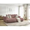 Image de Canapé droit fixe 4 places VOLTAIRE assise profonde rose BOBOCHIC