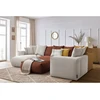 Image de Canapé panoramique fixe modulable VOLTAIRE avec 1 méridienne, 1 angle, 2 chauffeuses et 1 pouf multicolore angle gauche BOBOCHIC 6 places