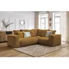 Image de Canapé d'angle fixe modulable VOLTAIRE avec 1 chauffeuse 2 places, 1 angle et 1 chauffeuse 1 place jaune angle droit BOBOCHIC 4 places