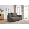Image de Chauffeuse 2 places avec accoudoir pour canapé modulable VOLTAIRE taupe angle droit BOBOCHIC 2 places