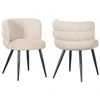 Image de Lot de 2 chaises SOLEA tissu texturé beige BOBOCHIC