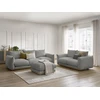 Image de Ensemble canapé droit fixe 3+2 places ERNEST avec pouf gris foncé BOBOCHIC 6 places