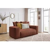 Image de Canapé droit fixe 2 places VOLTAIRE orange BOBOCHIC