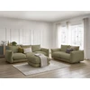 Image de Ensemble canapé droit fixe 3+2 places ERNEST avec pouf vert BOBOCHIC 6 places