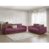 Image de Ensemble canapé droit fixe 3 + 2 places ERNEST rouge BOBOCHIC 5 places