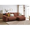 Image de Canapé d'angle réversible convertible coffre VOLTAIRE orange réversible BOBOCHIC 4 places