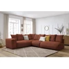 Image de Canapé d'angle fixe modulable VOLTAIRE avec 2 chauffeuses 2 places, 1 angle et 1 chauffeuse 1 place orange angle gauche BOBOCHIC 6 places