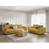 Image de Ensemble canapé droit fixe 3+2 places ERNEST avec pouf jaune BOBOCHIC 6 places