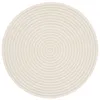 Image de Tapis rond poils ras ONDELIA motif géométrique crème 160x160 BOBOCHIC