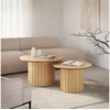 Image de Table basse ronde D.80 cm AMBOISE couleur chêne BOBOCHIC