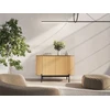 Image de Buffet arrondi 2 portes 124 cm AMBOISE couleur chêne BOBOCHIC