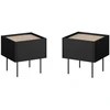 Image de Lot de 2 chevets 1 tiroir ATLAS noir BOBOCHIC