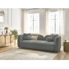 Image de Canapé droit fixe 3 places HAILEY gris foncé BOBOCHIC