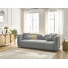 Image de Canapé droit fixe 3 places HAILEY gris clair BOBOCHIC