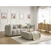 Image de Canapé droit fixe 3 places DENVER avec pouf taupe BOBOCHIC