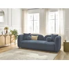 Image de Canapé droit fixe 3 places HAILEY bleu foncé BOBOCHIC