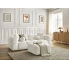 Image de Canapé droit fixe 3 places CRISTINA avec pouf blanc BOBOCHIC