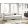 Image de Canapé d'angle fixe ASHLEY blanc angle droit BOBOCHIC 4 places