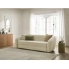 Image de Canapé droit convertible déplimousse NEYO tissu lisse taupe BOBOCHIC 3 places