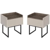 Image de Lot de 2 chevets LOUNA 1 tiroir avec LED BOBOCHIC