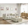 Image de Canapé droit fixe 3 places DENVER avec pouf beige BOBOCHIC