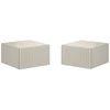Image de Lot de 2 chevets tiroir KASHA suspendu beige BOBOCHIC