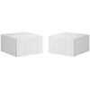 Image de Lot de 2 chevets tiroir KASHA suspendu blanc BOBOCHIC