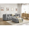 Image de Canapé droit fixe 3 places DENVER avec pouf gris clair BOBOCHIC
