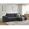 Image de Canapé d'angle convertible réversible coffre ANAKIN tissu bouclette bleu foncé réversible BOBOCHIC 4 places
