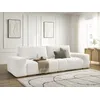 Image de Canapé droit convertible coffre ANAKIN tissu texturé blanc BOBOCHIC 3 places