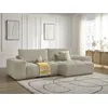 Image de Canapé d'angle réversible convertible coffre ANAKIN tissu texturé beige réversible BOBOCHIC 4 places