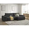 Image de Canapé d'angle réversible convertible coffre ANAKIN tissu texturé noir réversible BOBOCHIC 4 places