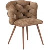 Image de Lot de 2 chaises CHLOE Tissu texturé marron clair BOBOCHIC
