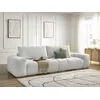 Image de Canapé droit convertible coffre ANAKIN tissu texturé gris clair BOBOCHIC 3 places