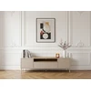 Image de Meuble TV 3 portes 180 cm LINO plateau effet chêne et pieds métal BOBOCHIC
