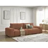 Image de Canapé droit convertible coffre ANAKIN tissu bouclette orange BOBOCHIC 3 places