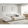 Image de Canapé droit convertible coffre ANAKIN tissu bouclette blanc BOBOCHIC 3 places